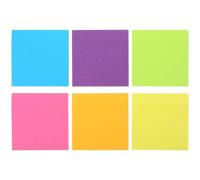 Zerodeko 6 Pièces Bloc-notes Autocollant Fluorescent en Papier | Bord Adhésif, Notes à Laisser, Surface Lisse, Usage Bureau, Étudiants Collège et Lycée
