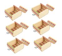 Zerodeko 6 pièces Boîte Bijoux Miniature Coffret Rangement et Compact Boîte Trésor Vintage pour Bijoux et Petits Objets Décorative pour Table de Toilette