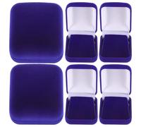 Zerodeko 6 Pièces Boîte de Présentation pour Badges Scolaires 30mm Bleue | Velours Floqué, Rangement Organisé D’un Badge Unique, Usage Maison ou École, Style Élégant et Simple