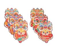 Zerodeko 6 Pièces Lot de Enveloppes Rouges Traditionnelles Année Du Dragon avec Motifs Chinois pour Nouvel An Décorations Festives Multifonctions pour Petits Objets Format Pratique pour