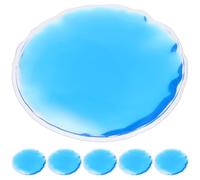 Zerodeko 6 pièces Masques Gel pour Yeux Refroidissants Réutilisables Pack Froid Chaud Rond pour Soin Oculaire Confortable et Apaisant