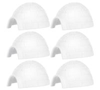 Zerodeko 6 Pièces Mini Jouets Igloo Maison De Jouets Igloo Jouets Polaires Réalistes Jouets Miniatures Figurines De Jeu Jouet Mini Ensemble De Jouets pour Garçons Filles