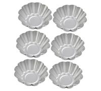 Zerodeko 6 pièces Moules Pâtisserie Alliage Aluminium Moules à Tartelettes Antiadhésifs et Résistants pour Pâtisserie et Cuisson Facile