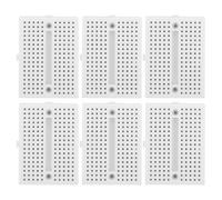 Zerodeko 6 Pièces Petite Planche pour Expériences Scientifiques Soudure en Plastique Blanc, Interconnectable et Prototypage Électronique Facile