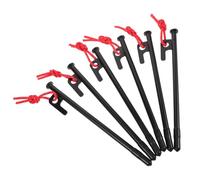 Zerodeko 6 Pièces Piquets De Tente Acier pour Camping Et Randonnée Lot de Piquets Robustes pour Bâche Abri Et Terrasse De Sol Extérieur