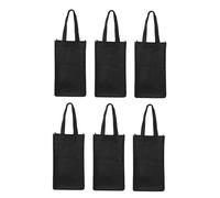 Zerodeko 6 Pièces Porte-Bouteilles de Vin Non-tissé Compartiments avec Base Renforcée et Poignées Réutilisables Transport Épais pour Bouteilles de Vin et Bière Lors de Fêtes Pique- et