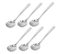 Zerodeko 6 pièces Set de Cuillères à Dessert Acier Inoxydable Forme pour Crème Glacée Café Pudding et Yaourt Hôtels et Cafés