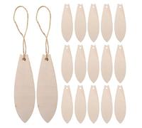 Zerodeko 60 pièces de planches de surf en bois à découper et à suspendre, avec trous et cordes de jute. Étiquettes en bois à peindre pour décorer une fête d'été à Hawaï avec piscine.