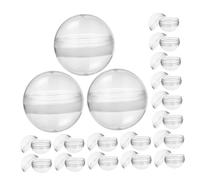 Zerodeko 60 Pièces Lot de Capsules Rondes Transparentes Plastique pour Distributeur Automatique Boîtes Vides Réutilisables pour Jouets Perles et Décoration de Fête