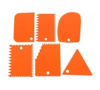 Zerodeko 6pcs Grattoirs à Pâte en Plastique Orange pour Poterie et Argile, Structure Solide, Non Déformable, Accessoires pour Sculpture Fine et Fabrication de Sculptures en Argile