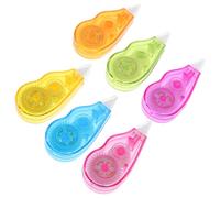 Zerodeko 6pcs Rubans Correcteurs Adhésifs Blancs Portables en Abs et Papier, Ruban Correcteur Facile à Utiliser pour Fournitures Scolaires et Bureau