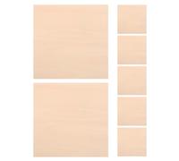 Zerodeko 7 pièces de bois de balsa, feuilles de contreplaqué, ébauches | Plaques de bois carrées de 3 mm d'épaisseur, 11,81 x 11,81 pouces, pour pyrogravure, dessin de maquettes et projets de