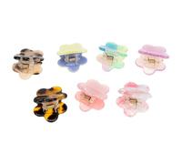 Zerodeko 7 pièces Lot de Pinces à Cheveux Fleurs Antidérapantes pour Filles Petites Griffes Colorées pour Cheveux Fins et Épais Accessoires Coiffure Quotidiens