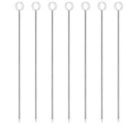 Zerodeko 7pcs Pics à Cocktail en Acier Inoxydable Surface Lisse et Forme Ronde Argentée pour Décoration de Cocktails Lors de Mariages et Fêtes Entre Amis