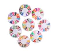 Zerodeko 8 boîtes Manicure Patch Fruit Slice DIY Boîtes Compartiments Pâte Polymère Décoration Ongles Créative