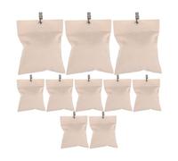 Zerodeko 8 Ensembles Poids de Rideaux D'extérieur, Poids de Drap pour Rideaux, Beige, Toile PE et Fer, avec Clips Intégrés, pour Patio et Jardin, pour Tonnelles et Pergolas