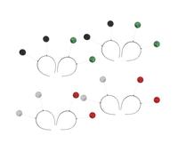 Zerodeko 8 Pièces Bandeau Antenne en Écume Pailletée pour Cheveux | Accessoire Réutilisable Facile à Nettoyer, Thème Espace Mignon, Défilés et Réseaux Sociaux