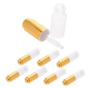 Zerodeko 8 pièces Flacons compte-gouttes en verre pour huiles essentielles Bouteilles transparentes rechargeables avec pompe dorée étanches et pratiques pour voyage et aromathérapie