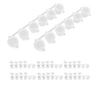 Zerodeko 8 Pièces Pots de Peinture en Plastique 10ml avec Couvercles, Boîte à Six Compartiments, Rangement Organisé pour Garçon et Filles, pour Ateliers Artistiques Scolaires