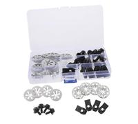 Zerodeko 80 Pièces Kit de Clips Fixation Automobile U-bolt Métal pour Plaques Échappement et Protection Thermique Assortiment Agrafes Carrosserie pour Réparations et Entretien Auto