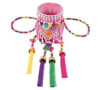 Zerodeko À Dos Tissé Avec Franges Pour Garçon Fille Panier De Rangement Pour Jouets Et Accessoires Petit Modèle v Pour Sorties Printanières