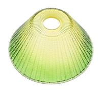 Zerodeko Abat-jour en Verre à Dégradé Vert pour Remplacement de Plafonnier, Compatible Universellement, Ouverture de 35 Mm et Design Plissé pour Éclairage Doux en Chambre ou Couloir