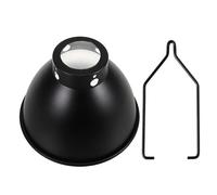 Zerodeko Abat-Jour et Répartition Chaleur en Métal Noir Profond Résistance Élevée la Température pour Lampe Chauffante Reptile pour Terrarium