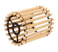 Zerodeko Abat-jour Suspendu en Bambou de Style Chinois Classique, Forme Tambour, Couverture D'éclairage Créative pour Lampe, Décor Vintage et Ambiance Chaleureuse