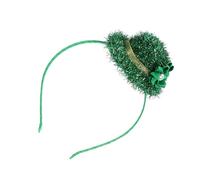 Zerodeko Accessoire de Cheveux Vert pour Fête Saint Patrick, Bandeau Chapeau en Pâte de Papier et Pet, Taille Unique, Décoration Créative pour Festival et Soirée Costumée