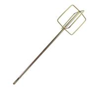 Zerodeko Accessoire de Mélangeur pour Perceuse en Acier Or, Bâtonnet de Mélange Polyvalent Compatible Outils Électriques, pour Peinture et Ciment