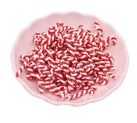 Zerodeko Accessoires de Bâtons de Noël en Argile 20pcs pour Décoration DIY de Coque de Téléphone et Trousse à Crayons, Style Créatif et Simple pour Filles à Noël