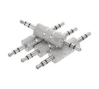 Zerodeko Adaptateur Audio 3,5 Mm Mâle-mâle en Métal 4 Pièces, Connecteur de Conversion Stéréo pour Microphone, Rallonge Jack Auxiliaire Compacte et Portable pour Câble Audio