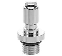 Zerodeko Adaptateur Rapide en Cuivre pour Bouteille de Plongée Argenté, Connecteur Haute Pression Déconnexion Rapide, Performance Prolongée pour Équipement de Plongée