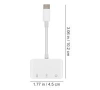 Zerodeko Adaptateur USB-c Multifonctionnel Compact pour Casque Externe, Transmission Audio Stable sans Alimentation, Compatible PC Portable, Prise Jack 3,5 Mm, pour Diffusion et Appels,