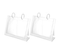 Zerodeko Album de Décalcomanies pour Ongles 2pcs en Acrylique et Pvc pour Classer et Stocker les Stickers Nail Art, Support de Bureau Pratique pour Vos Clients