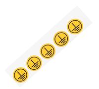 Zerodeko Autocollant de Symbole de Mise la Terre Jaune en Papier Synthétique Pp, Impression Claire pour Avertir la Sécurité des Équipements Électriques, 1 Feuille pour Appareils