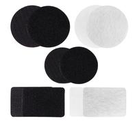 Zerodeko Autocollants Antidérapants pour Tapis et Coussins, 25 Paires Fixes sans Trace, Adhésifs Double Face Carrés et Ronds Noirs et Blancs, Maintien Sécurisé pour Canapé, Chaise et Sol