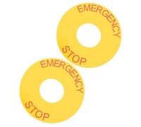 Zerodeko Autocollants Forte Adhérence et Résistance à L'usure en Pvc Jaune Lot de 2 Pièces pour Panneaux D'arrêt D'urgence pour Docks et Bureaux