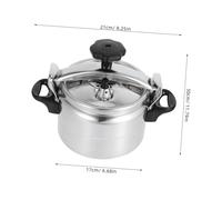 Zerodeko Autocuiseur Aluminium Capacité et Uniforme Compatible Gaz et Induction Pot Sous Pression pour et Ragoûts
