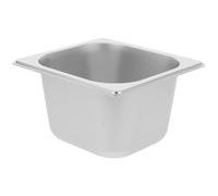 Zerodeko Bac Carré en Acier Inoxydable pour Buffet, Format 6, Élégant | Finition Lisse, Bords Doux et Look Moderne, pour Légumes Vapeur, Grandes Tablées, Service