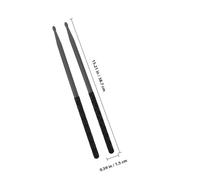 Zerodeko Baguettes de Batterie en Nylon 5A Antidérapantes Lot de 3 Paires Noires avec Revêtement Grip Adaptées pour Batterie Acoustique et Électronique pour Entraînement et Percussion