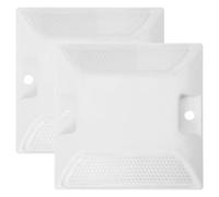 Zerodeko Balises de Chaussée Design Surélevé Réfléchissantes Lot de 2 en Plastique Blanc Routiers Solide et de Nuit pour Routes et Autoroutes