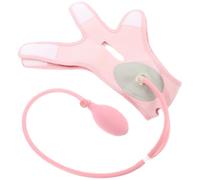 Zerodeko Bande de Lifting Visage Gonflable en Tissu Rose, Structure Ajustable et Respirante de V pour Raffermir et Corriger le Double Menton
