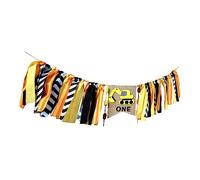 Zerodeko Bannière Décorative Anniversaire Thème Engin de Chantier Drapeau Suspendu pour Fête de Décoration Murale Joyeuse avec Design Unique et Ambiance Festive