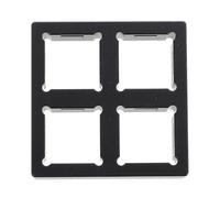 Zerodeko Base de Test Surface Lisse et Bords Arrondis pour Clavier Mécanique à Axes en Aluminium Anodisé Noir Structure Raisonnable pour Usage Professionnel