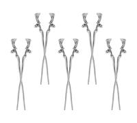 Zerodeko Bâtonnets à Cheveux Chinois Surface Irrégulière et Design Géométrique Unique en Alliage de Zinc 10pcs pour Coiffure Solide et Polyvalente Lors D'occasions Festives