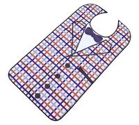 Zerodeko Bavoir Adulte Protecteur de Vêtements Pratique Imperméable en Polyester Réutilisable Lavable et Confortable pour Repas pour Personnes Âgées et Adultes