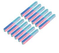 Zerodeko Bloc Polissoir à Ongles pour Usage Professionnel 12pcs en Éponge 6 Faces 7 Étapes Lavable et Réutilisable des Femmes et Dames