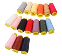 Zerodeko Bobines de Fil à Coudre Polyester Multicolores 16 Pièces - 1830 Mètres - Fil Épais Résistant pour Machine à Coudre Broderie et Surjeteuse - Assortiment Couleurs Variées pour