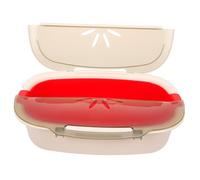 Zerodeko Boîte 1 Pièce boîte à vapeur microwave microondes défroisseur cuiseur à vapeur de légumes au micro-ondes Bateau à vapeur bol de nourriture cuit à la vapeur Plastique blanche